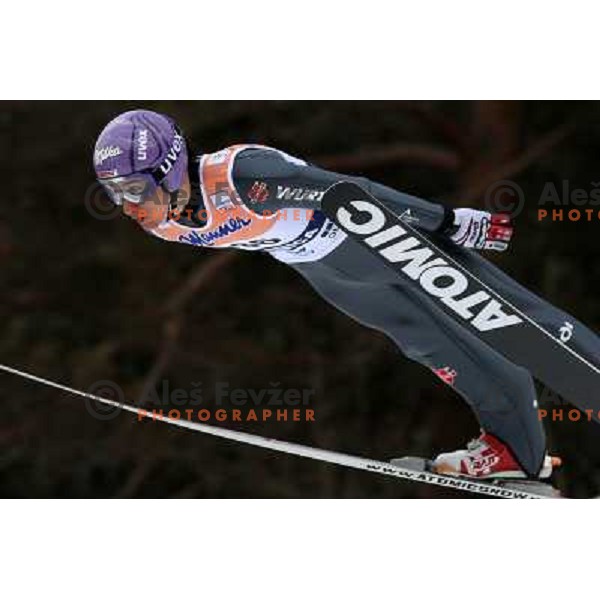 Martin Schmitt (GER) during first round jump at FIS World Cup Jumping Competition in Planica, Slovenia 20.3.2009 