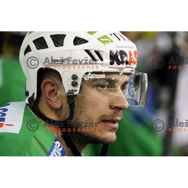 Jurij Golicic during third game of Playoff between Tilia Olimpija abd Acroni Jesenice, played in Hala Tivoli, Ljubljana, Slovenia 20.3.2009 
