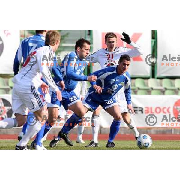 Stjepan Caban (23),Blaz Brezovacki (20) and Josip Ilicic (27) at football match Interblock- Nafta in round 25 of Prva liga Telekom Slovenije, played in Ljubljana 21.3.2009 