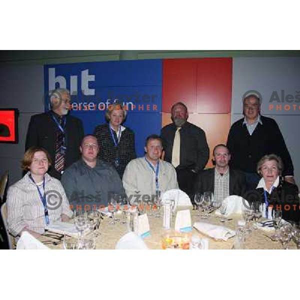 White Dinner at HIT Ski Legends Race in Kranjska Gora, Slovenia on March 25, 2006