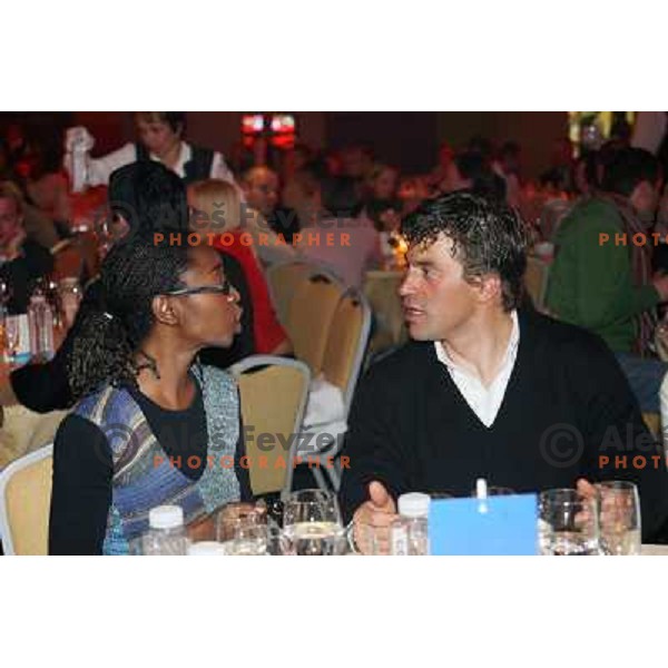 White Dinner at HIT Ski Legends Race in Kranjska Gora, Slovenia on March 25, 2006