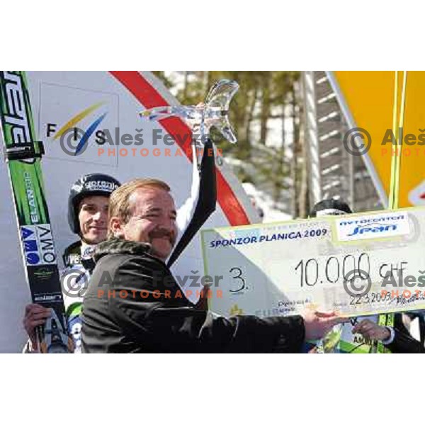 Robert Kranjec and Ludvik Span at final competition of World Cup Ski jumping season 2008-2009 in Planica, Slovenia 22.3.2009 