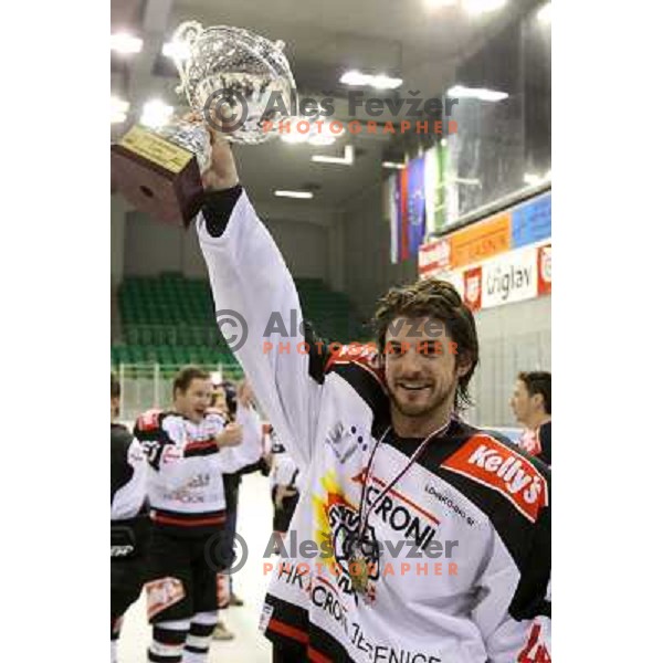 Conrad Martin at ice hockey match Tilia Olimpija- Acroni Jesenice in fourth game of playoff, played in Hala Tivoli, Ljubljana 23.3.2009. Acroni Jesenice won 2:1 and became Slovenian National ice hockey champions 