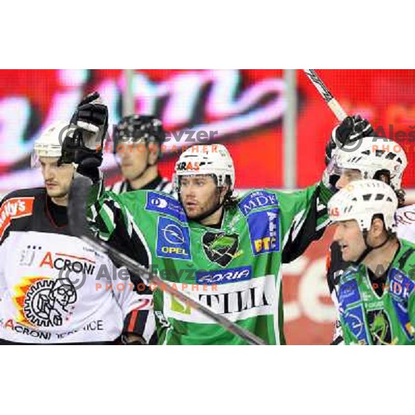 Matej Hocevar at ice hockey match Tilia Olimpija- Acroni Jesenice in fourth game of playoff, played in Hala Tivoli, Ljubljana 23.3.2009. Acroni Jesenice won 2:1 and became Slovenian National ice hockey champions 