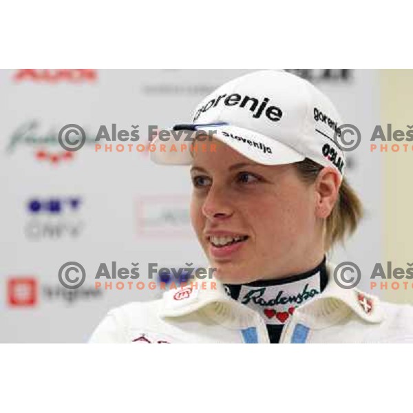 Vesna Fabjan at post- season press conference in Ljubljana 24.3.2009 