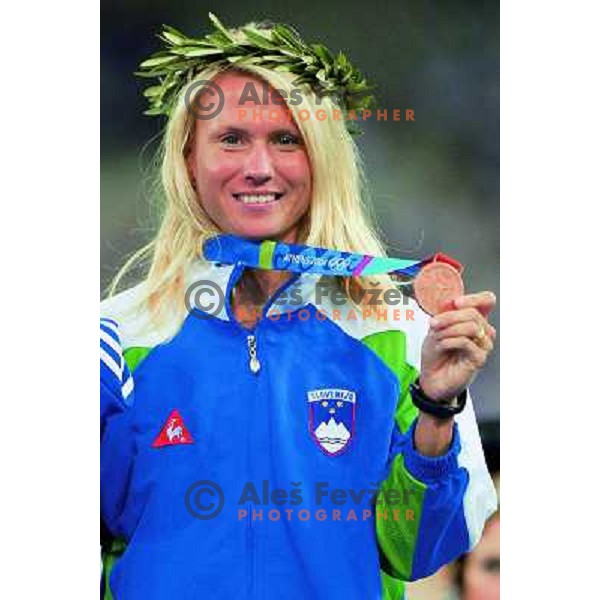Jolanda Ceplak of Slovenia, bronze medalist at 800 meters at Athens 2004 Olympic games