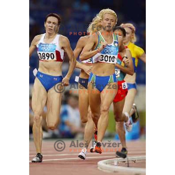 Jolanda Ceplak of Slovenia, winner of Bronze Olympic medal in Athletics 800 meters at Summer Olympic games in Athens, Greece on August 23, 2004. She ran 1.56,43 min 