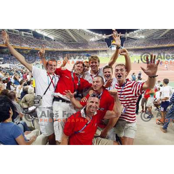 Luka Spik, Igor Primc, Jani Klemencic, Matija Sestak at Olympic games in Athens, Greece on August 2004 