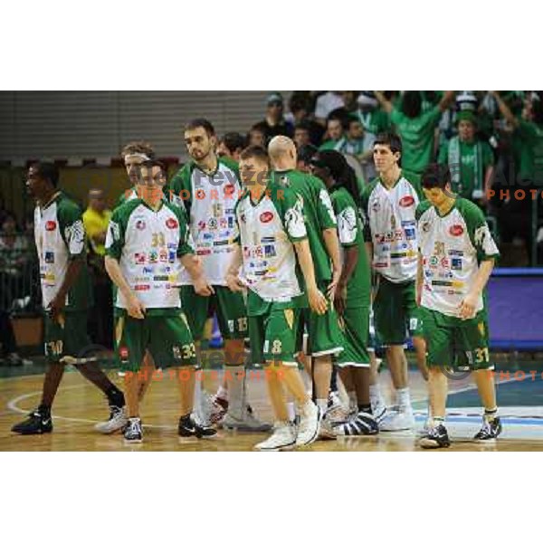 Union Olimpija at basketball match Krka - Union Olimpija in UPC league, played in Leon Stukel sports hall , Novo Mesto 11.04.2009. Krka lost 62:71 