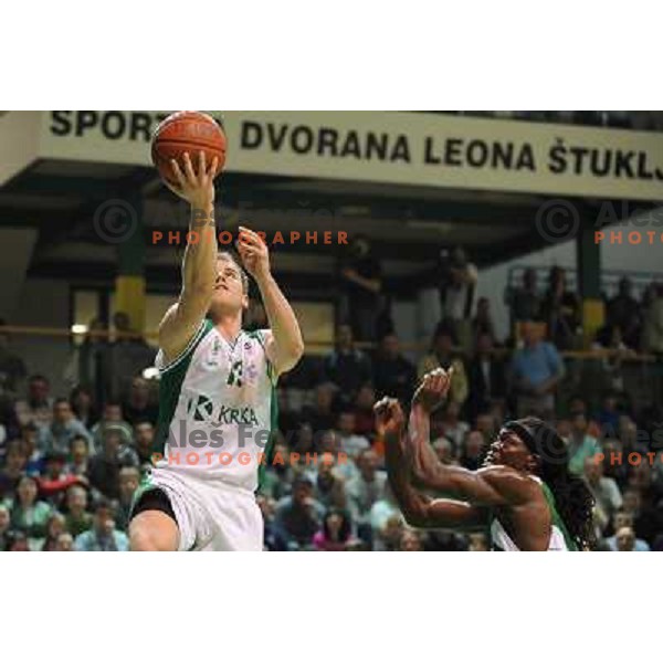 Krivec, Greene at basketball match Krka - Union Olimpija in UPC league, played in Leon Stukel sports hall , Novo Mesto 11.04.2009. Krka lost 62:71 