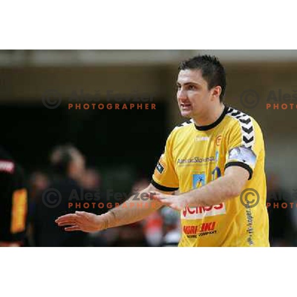 Doborac at handball match Rk Cimos Koper- RK Celje Pivovarna Lasko in Final of Slovenian Cup, played in Bonifika Hall in Koper 19.4.2009 