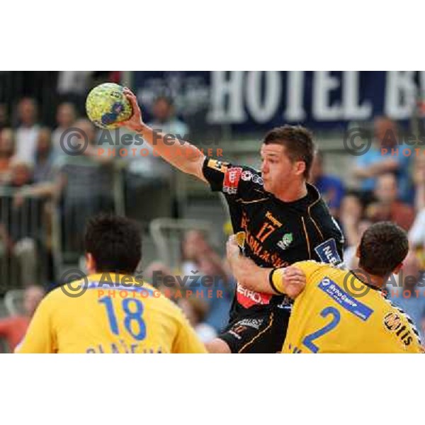 Vasja Furlan (17) at handball match Rk Cimos Koper- RK Celje Pivovarna Lasko in Final of Slovenian Cup, played in Bonifika Hall in Koper 19.4.2009. RK Cimos Koper won 24:19 and won the Cup 