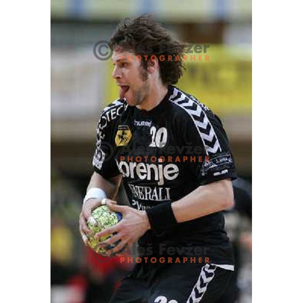  Momir Rnic at handball match Celje PL- Gorenje Velenje in semi-final of Slovenian Cup, played in Bonifika Hall in Koper 18.4.2009. 