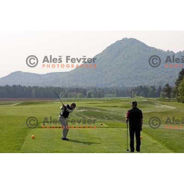 first day of play on new golf course Diners golf & country club (5872 meters, par 72) in Ljubljana 1.05.2009 