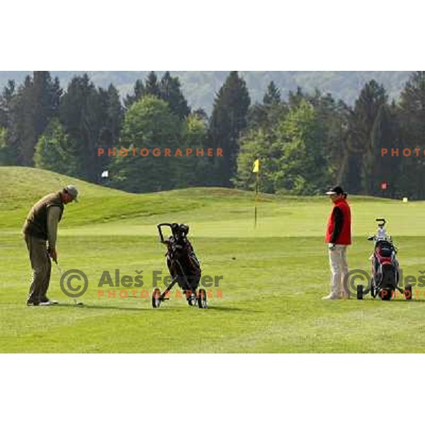 first day of play on new golf course Diners golf & country club (5872 meters, par 72) in Ljubljana 1.05.2009 