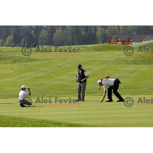 first day of play on new golf course Diners golf & country club (5872 meters, par 72) in Ljubljana 1.05.2009 