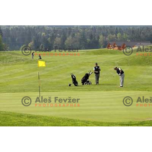 first day of play on new golf course Diners golf & country club (5872 meters, par 72) in Ljubljana 1.05.2009 