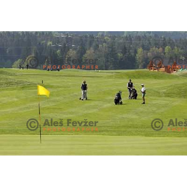 first day of play on new golf course Diners golf & country club (5872 meters, par 72) in Ljubljana 1.05.2009 