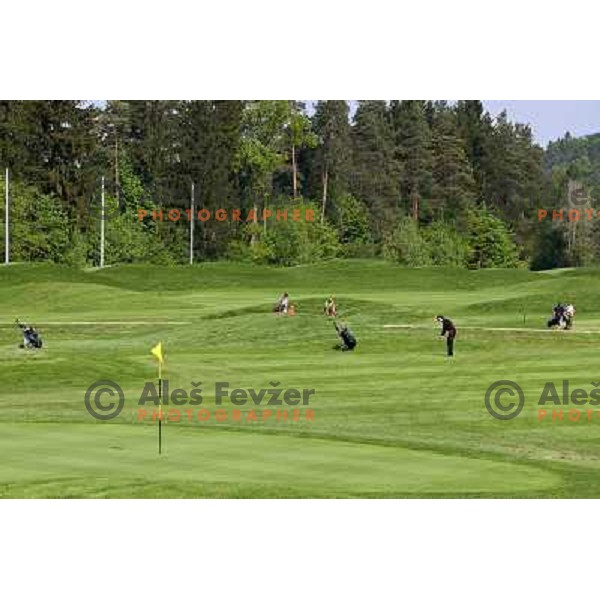 first day of play on new golf course Diners golf & country club (5872 meters, par 72) in Ljubljana 1.05.2009 