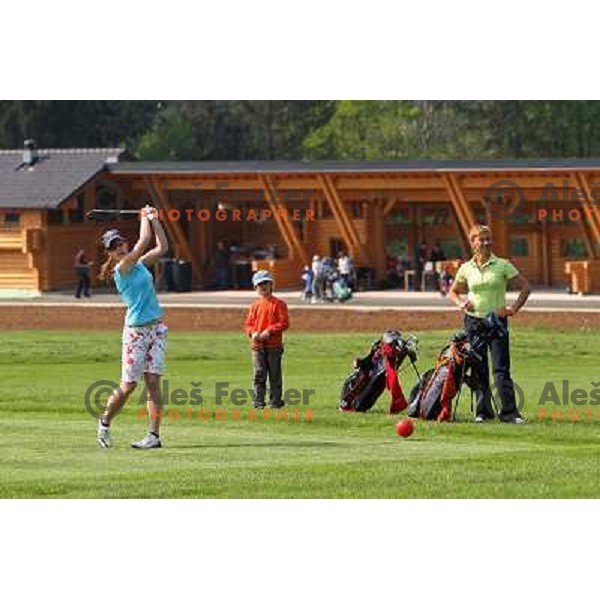 first day of play on new golf course Diners golf & country club (5872 meters, par 72) in Ljubljana 1.05.2009 