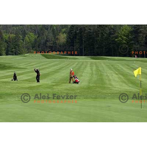 first day of play on new golf course Diners golf & country club (5872 meters, par 72) in Ljubljana 1.05.2009 
