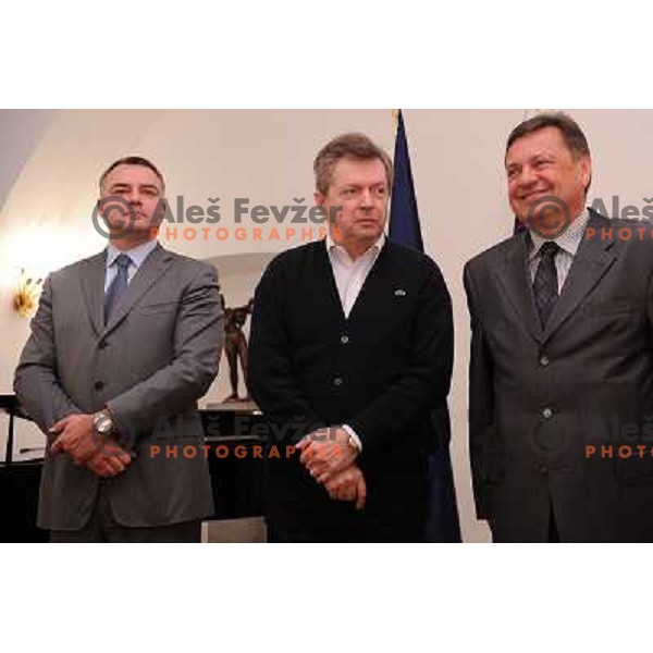  Kocic, Kecman, Jankovic at the presentations of the awards of the Academic sports society Olimpija, City hall Ljubljana, 11.05.2009 