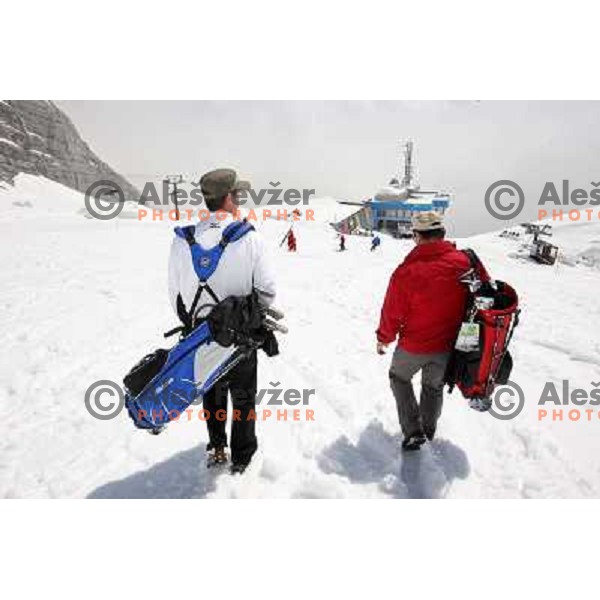 Grand Opening of Hit Holidays golf club Bovec 8.5.2009. VIP golf tournament with 9 holes (1115 meters, par 28 ) at Kanin ski resort and 9 holes at golf course Bovec (3012 meters, par 36) 