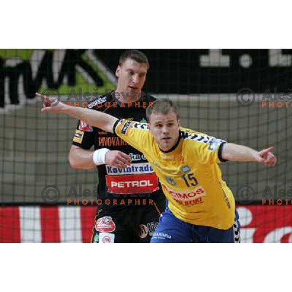 Nejc Poklar of Cimos Koper at handball match Cimos Koper- Celje Pivovarna Lasko in the final of Slovenian Cup, played in Bonifika hall, Koper 19.4.2009. Cimos Koper won 24:19 