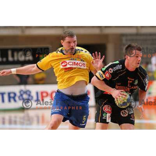 Vasja Furlan of Celje PL at handball match Cimos Koper- Celje Pivovarna Lasko in the final of Slovenian Cup, played in Bonifika hall, Koper 19.4.2009. Cimos Koper won 24:19 