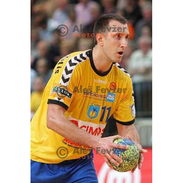Drasko Mrvaljevic of Cimos Koper at handball match Cimos Koper- Celje Pivovarna Lasko in the final of Slovenian Cup, played in Bonifika hall, Koper 19.4.2009. Cimos Koper won 24:19 