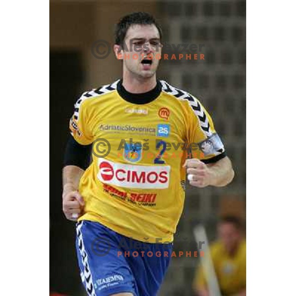 Bojan Skoko of Cimos Koper at handball match Cimos Koper- Celje Pivovarna Lasko in the final of Slovenian Cup, played in Bonifika hall, Koper 19.4.2009. Cimos Koper won 24:19 