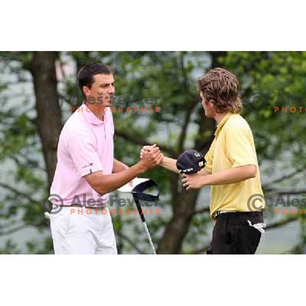 Alan Bihan and Gregor Slabe during first round of Alps Tour Dobro jutro Slovenian Open at golf course Ptuj 15.5.2009 