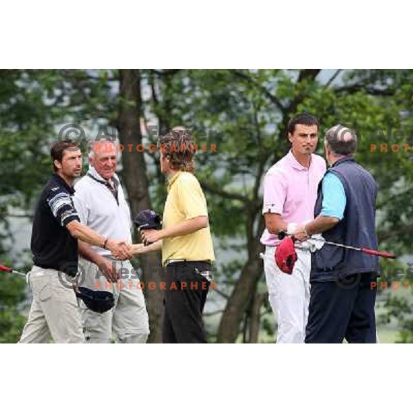 Uli Weinhandl, Alan Bihan and Gregor Slabe during first round of Alps Tour Dobro jutro Slovenian Open at golf course Ptuj 15.5.2009 