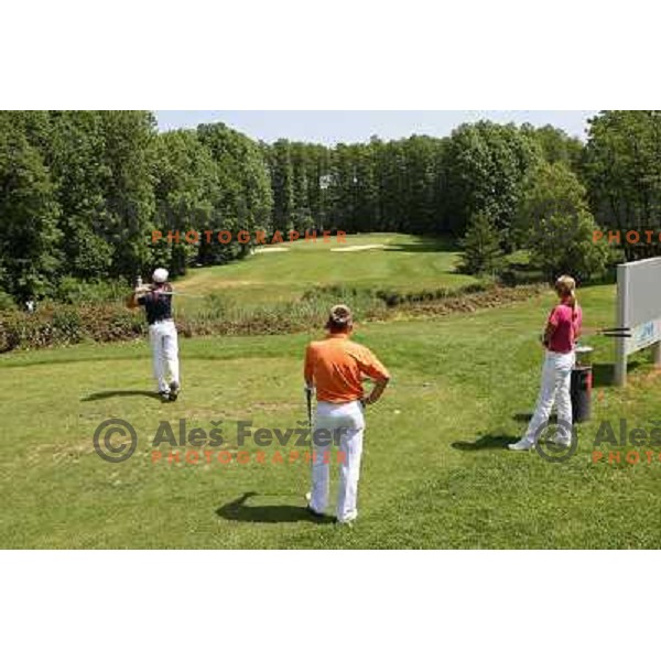 Lukasz Nemec (left) and Daniel Kraljic during final round of Dobro Jutro Slovenian Open -Alps tour event at Ptuj, Slovenia 17.5.2009 