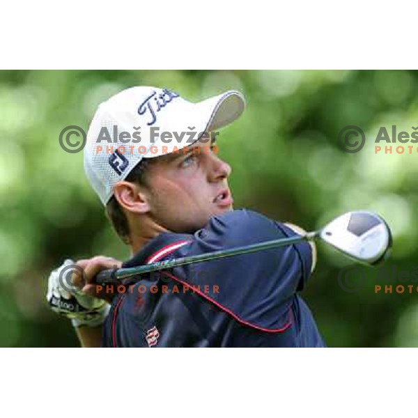 Lukasz Nemec (lAUT) reacts after misses put on 17th hole during final round of Dobro Jutro Slovenian Open -Alps tour event at Ptuj, Slovenia 17.5.2009 