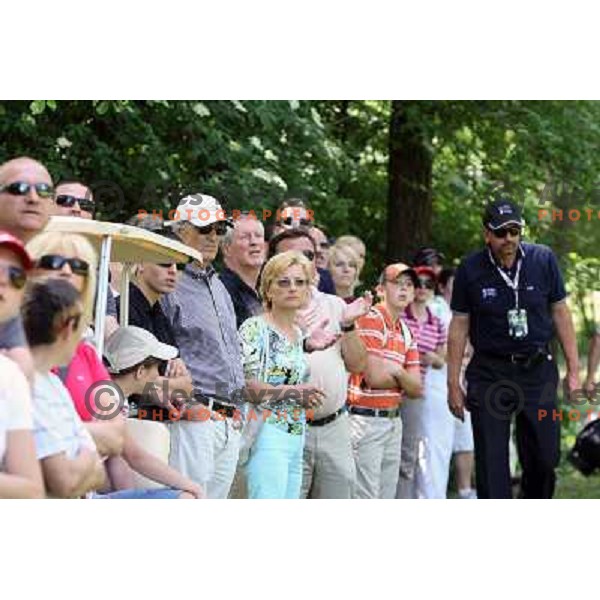 Spectators watching play during final round of Dobro Jutro Slovenian Open -Alps tour event at Ptuj, Slovenia 17.5.2009 