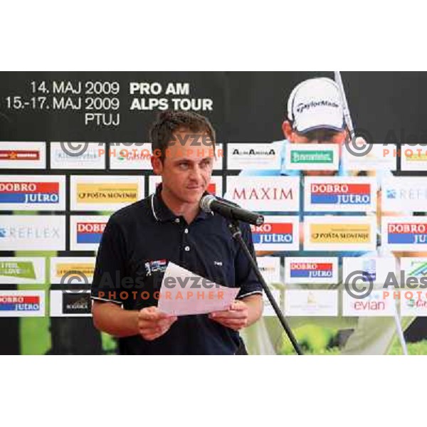  Andrej Bauman at award ceremony after final day of Dobro Jutro Slovenian Open -Alps tour tournament at Golf course Ptuj, Slovenia 17.5.2009 