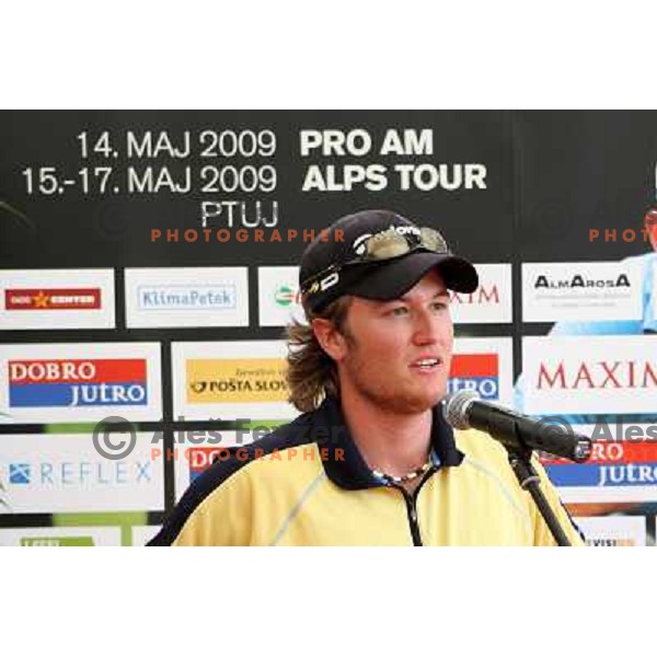 Gregor Slabe at award ceremony after final day of Dobro Jutro Slovenian Open -Alps tour tournament at Golf course Ptuj, Slovenia 17.5.2009 