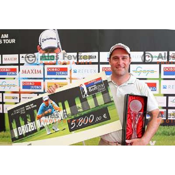 Marco Crespi (ITA) shot 63 (-8) in the final round of Dobro Jutro Slovenian Open -Alps tour event at Ptuj, Slovenia 17.5.2009 and won with 195 strokes (-18) 