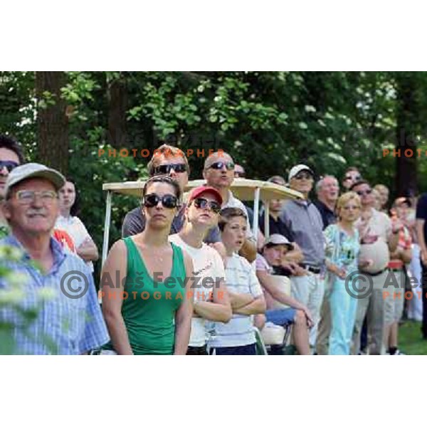 Spectators watching play during final round of Dobro Jutro Slovenian Open -Alps tour event at Ptuj, Slovenia 17.5.2009 