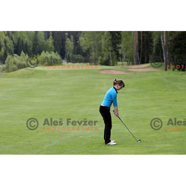 Maria Tarakanova, Russian national amatuer golf team member playing Le Meridien Moscow country club ( 6542 meters, par 72) on Wednesday 20.5.2009 