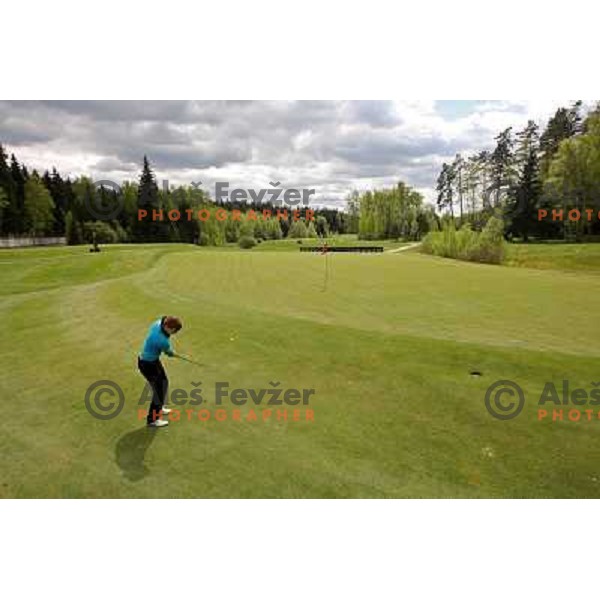Maria Tarakanova, Russian national amatuer golf team member playing Le Meridien Moscow country club ( 6542 meters, par 72) on Wednesday 20.5.2009 