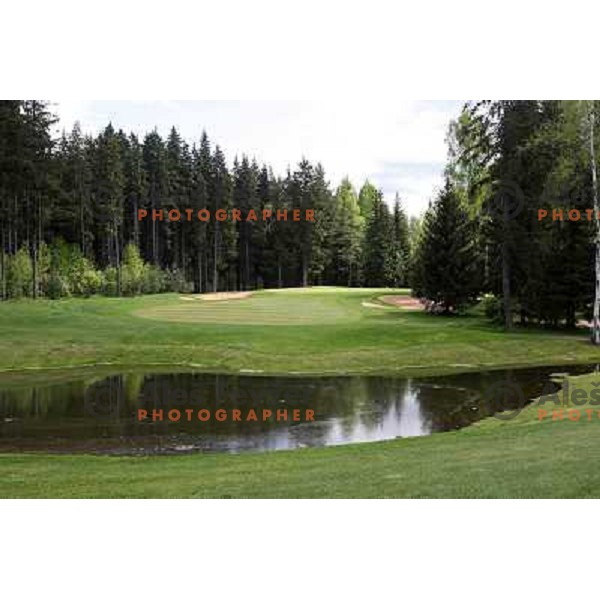 Hole nr. 8 (180 meters,par 3) at Le Meridien Moscow country club ( 6542 meters, par 72) on Wednesday 20.5.2009 