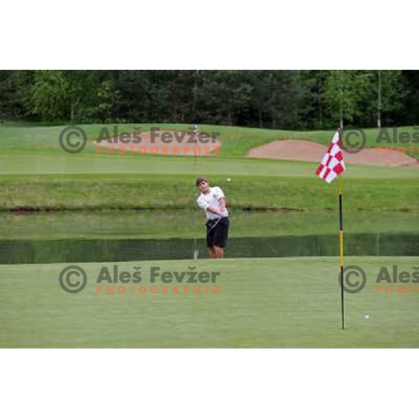 Ilya Grazdiyanu, Russian national amatuer golf team member playing 15th hole at Le Meridien Moscow country club ( 6542 meters, par 72) on Wednesday 20.5.2009 
