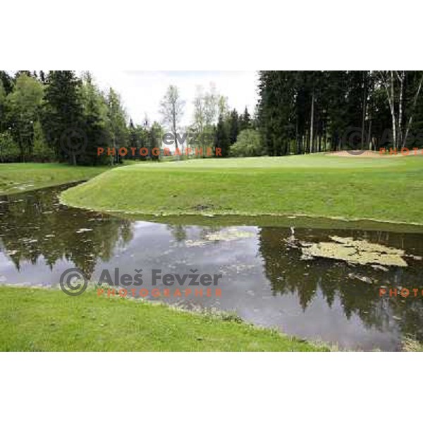Green of hole nr.5 (527 meters, par 5) at Le Meridien Moscow country club ( 6542 meters, par 72) on Wednesday 20.5.2009 