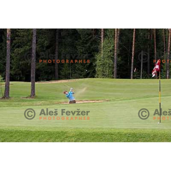 Maria Tarakanova, Russian national amatuer golf team member playing second hole (480 meters, par 5) at Le Meridien Moscow country club ( 6542 meters, par 72) on Wednesday 20.5.2009 