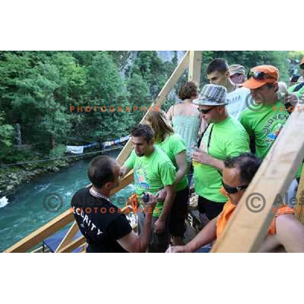 Slovenia fans at 2009 World Rafting Championship on river Vrbas, Banja Luka, Bosnia and Herzegovina 23.5.2009 