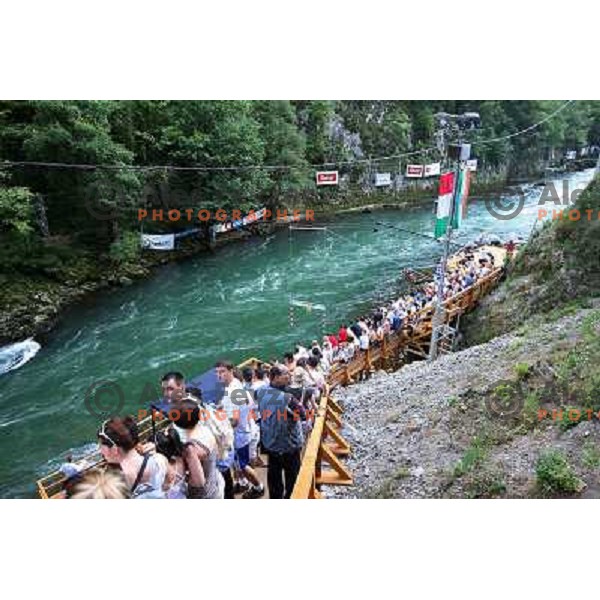 Spectators at 2009 World Rafting Championship on river Vrbas, Banja Luka, Bosnia and Herzegovina 23.5.2009 