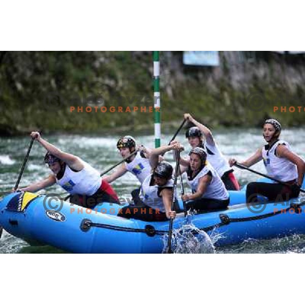 BiH women team during slalom race at 2009 World Rafting Championship on river Vrbas, Banja Luka, Bosnia and Herzegovina 23.5.2009 