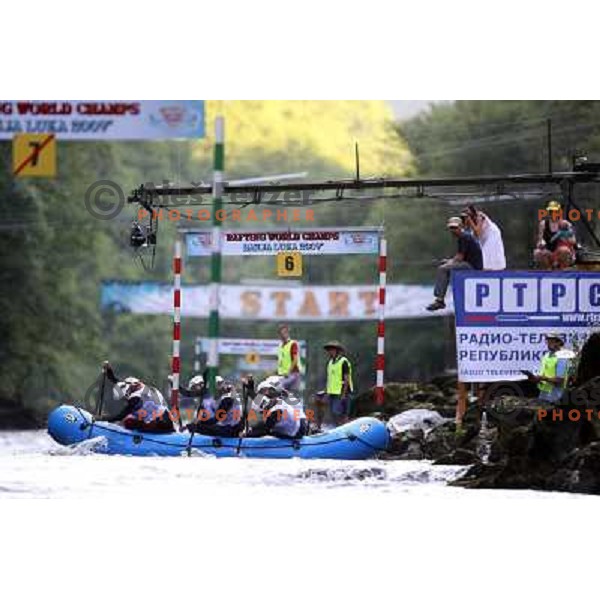 Russia women team during slalom race at 2009 World Rafting Championship on river Vrbas, Banja Luka, Bosnia and Herzegovina 23.5.2009 